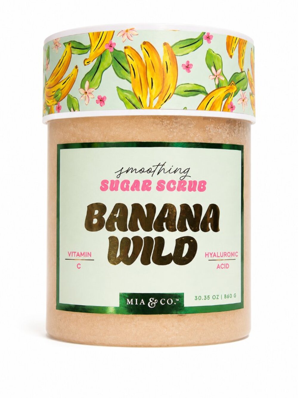 MIA & CO Banana Wild Smoothing Sugar Scrub with Vitamin C & Hyaluronic Acid 30.3